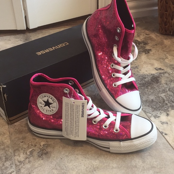 Converse Shoes - Pink Sequined Converse Chuck Taylor / NEW.